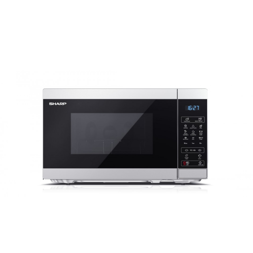 Sharp Microwave Oven YC-MG02E-S Free standing, 20 L, 800 W, Grill, Silver