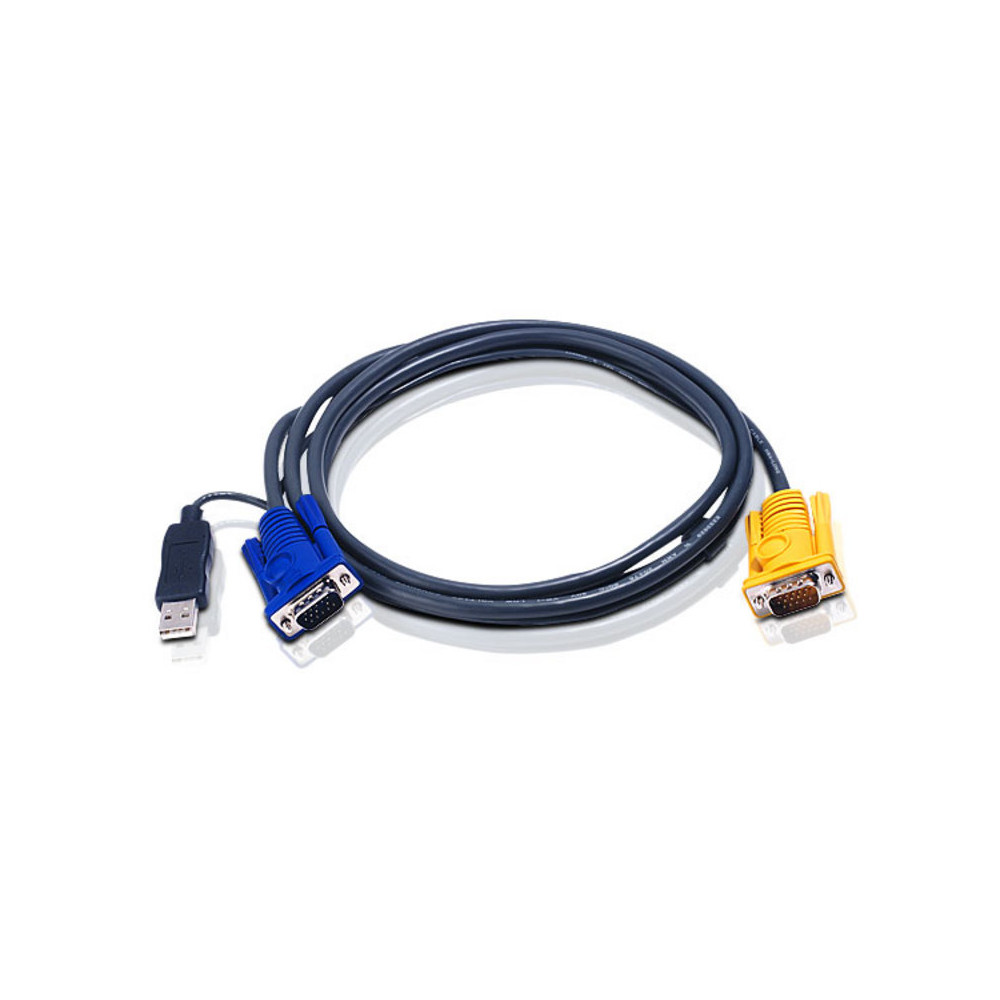 Aten 2L-5202UP 1.8M USB KVM Cable with 3 in 1 SPHD and built-in PS/2 to USB converter