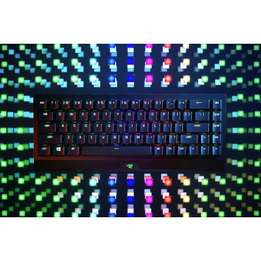 Razer BlackWidow V3 Mini HyperSpeed Mechanical Gaming Keyboard, RGB LED light, US, Wireless, Black, Yellow Switch