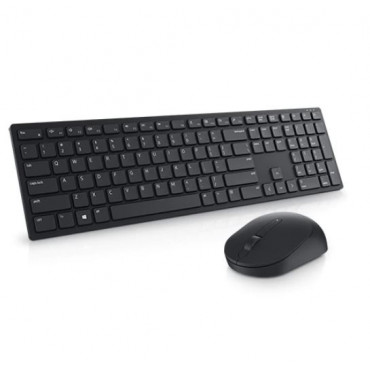 Dell Pro Keyboard and Mouse KM5221W Wireless, Wireless (2.4 GHz), Batteries included, US International (QWERTY), Black