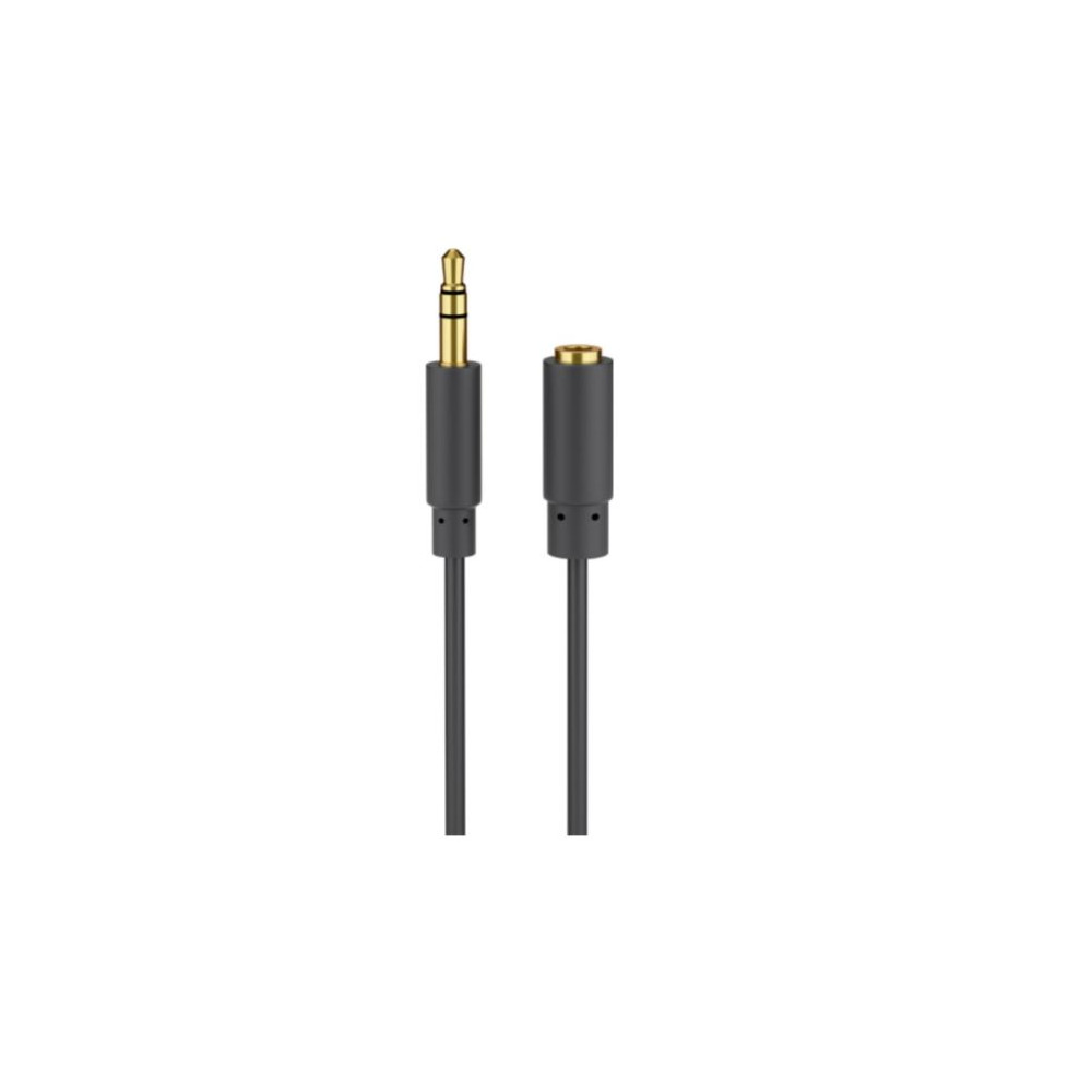 Goobay Headphone and audio AUX extension cable 3.5 mm 3-pin slim 97122