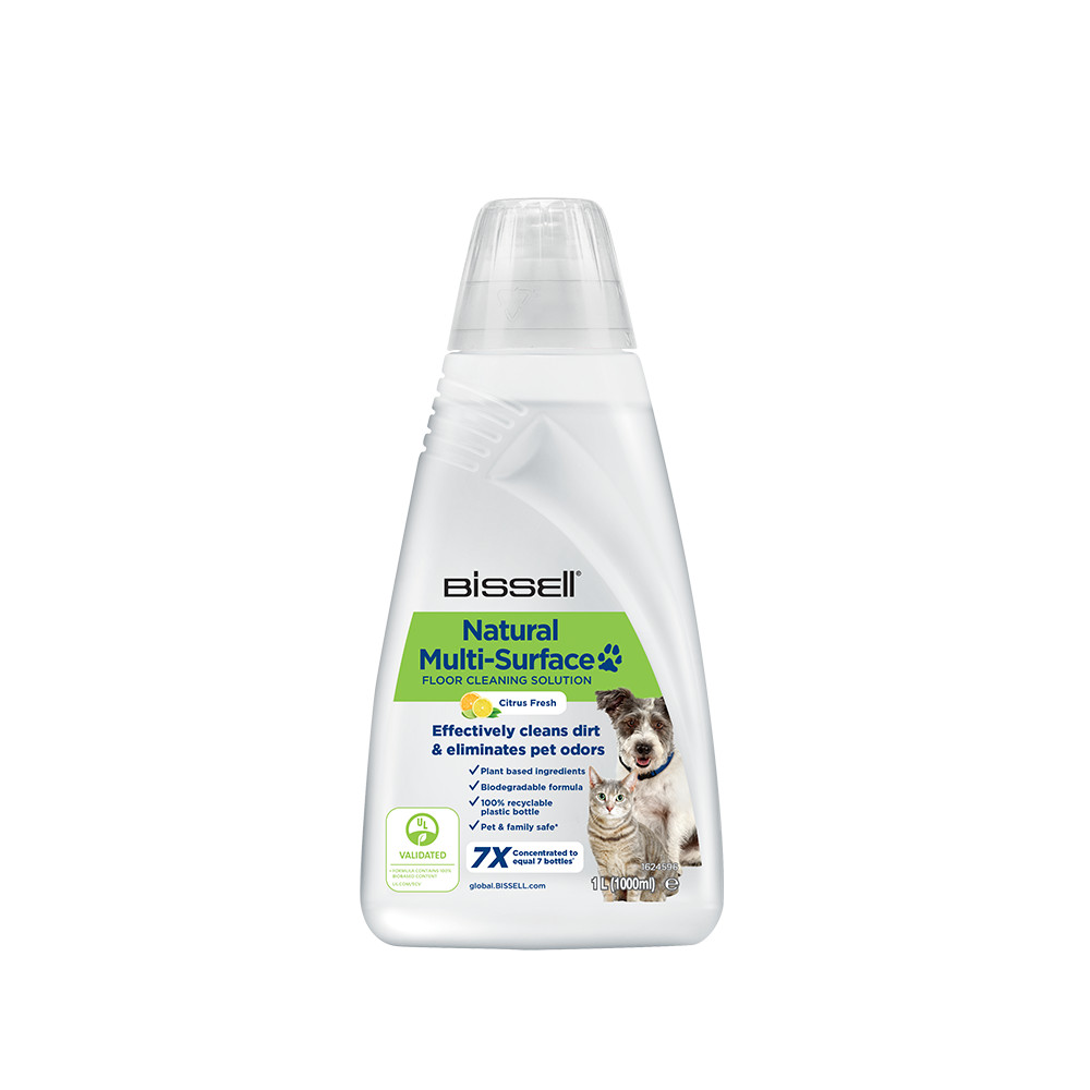 Bissell Natural Multi-Surface Pet Floor Cleaning Solution for Bissell CrossWave, SpinWave, SpinWave Robot & HydroWave machines, 