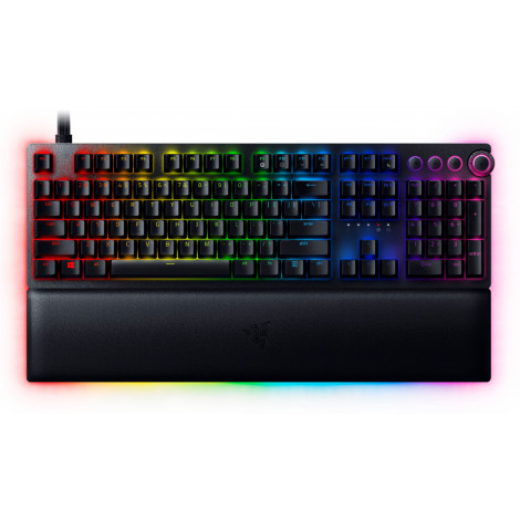 Razer Huntsman V2 Optical Gaming Keyboard RGB LED light, QWERTY US International, Wired, Black, Linear Red Switch, Numeric keypa