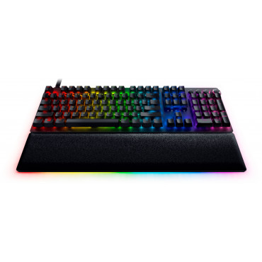 Razer Huntsman V2 Optical Gaming Keyboard RGB LED light, QWERTY US International, Wired, Black, Linear Red Switch, Numeric keypa