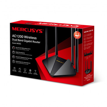 Mercusys AC1200 Wireless Dual Band Gigabit Router MR30G 802.11ac, 867+300 Mbit/s, Ethernet LAN (RJ-45) ports 2 Gigabit LAN Ports