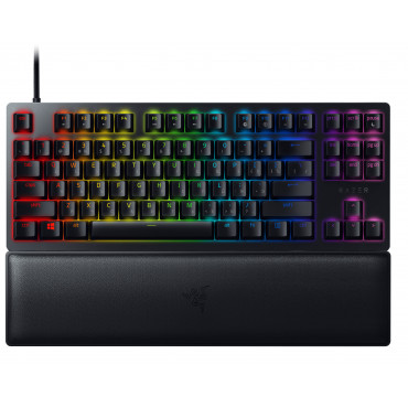 Razer Huntsman V2 Tenkeyless, Optical Gaming Keyboard, RGB LED light, Russian, Black, Wired, Linear Red Switch