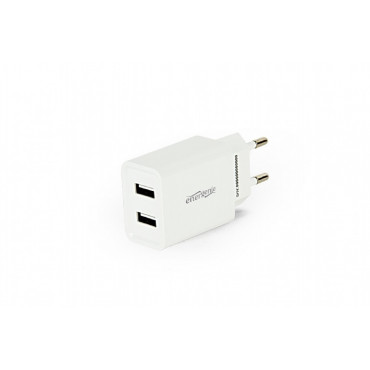 EnerGenie 2-port universal USB charger EG-U2C2A-03-W White