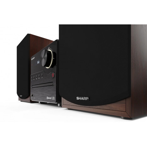 Sharp XL-B512(BR) Hi-Fi Micro System, CD/FM/USB/Bluetooth v5.0, 45W, Brown