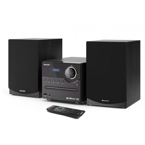 Sharp XL-B517D(BK) Hi-Fi Micro System, CD/FM/USB/Bluetooth v5.0, Aux-in, 45W, Black