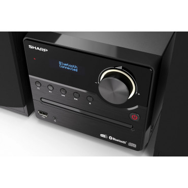 Sharp XL-B517D(BK) Hi-Fi Micro System, CD/FM/USB/Bluetooth v5.0, Aux-in, 45W, Black