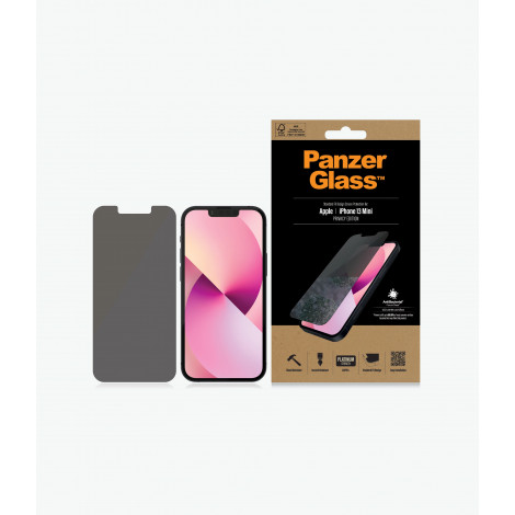 PanzerGlass Apple, iPhone 13 Mini, Tempered glass, Black, Privacy Screen Protector