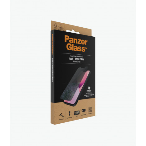 PanzerGlass Apple, iPhone 13 Mini, Tempered glass, Black, Privacy Screen Protector