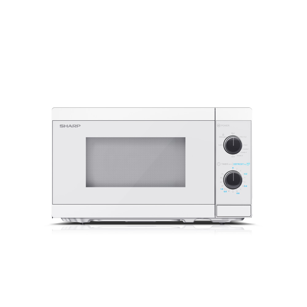 Sharp Microwave Oven with Grill YC-MG01E-C Free standing, 800 W, Grill, Crystal White