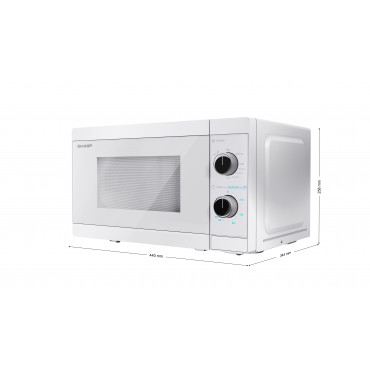 Sharp Microwave Oven with Grill YC-MG01E-C Free standing, 800 W, Grill, Crystal White