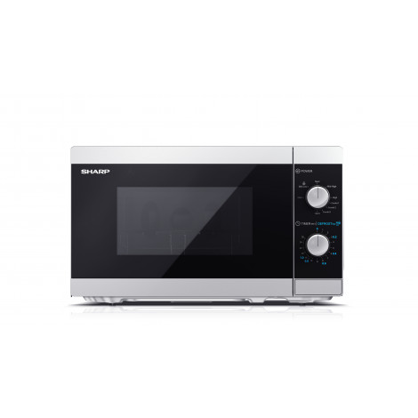 Sharp Microwave Oven with Grill YC-MG01E-S Free standing, 800 W, Grill, Silver