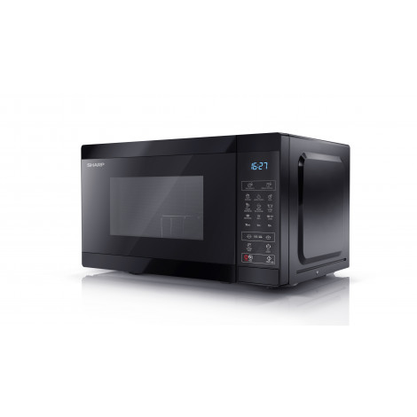 Sharp Microwave Oven with Grill YC-MG02E-B Free standing, 800 W, Grill, Black