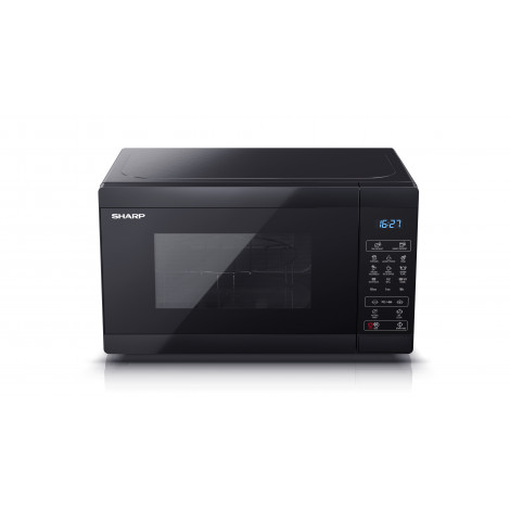 Sharp Microwave Oven with Grill YC-MG02E-B Free standing, 800 W, Grill, Black