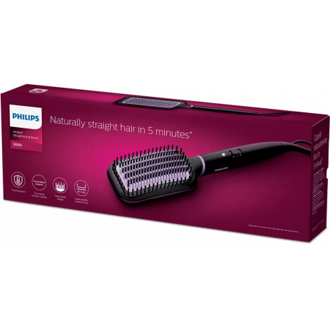 Philips StyleCare Essential Heated straightening brush BHH880/00 Ceramic heating system, Temperature (max) 200 C, Number of heat