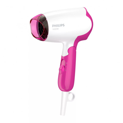 Philips Hair Dryer BHD003/00 1400 W, Number of temperature settings 2, White/Pink