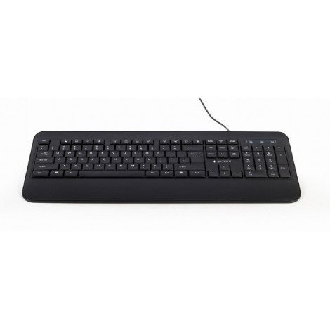 Gembird Slim "Rainbow" backlight multimedia keyboard KB-UML-03 USB Keyboard, Wired, US, Black