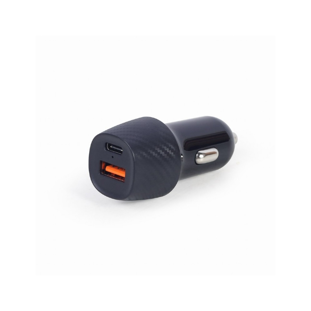 Gembird 2-port USB car fast charger TA-U2QC3-CAR-02 Black