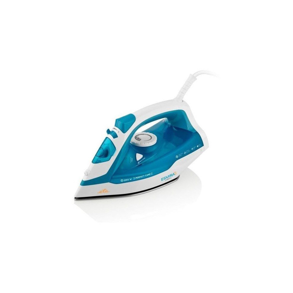 ETA Iron Esmira ETA027390000 Steam Iron, 2200 W, Water tank capacity 380 ml, Continuous steam 40 g/min, Turquoise