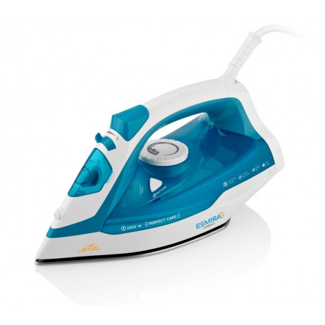 ETA Iron Esmira ETA027390000 Steam Iron, 2200 W, Water tank capacity 380 ml, Continuous steam 40 g/min, Turquoise