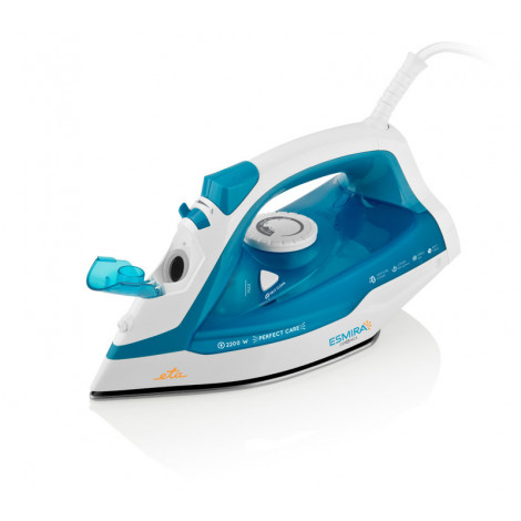 ETA Iron Esmira ETA027390000 Steam Iron, 2200 W, Water tank capacity 380 ml, Continuous steam 40 g/min, Turquoise