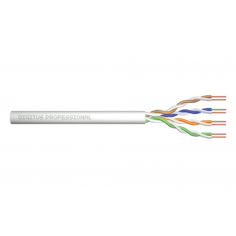 Digitus Installation Cable CAT 6 U-UTP, 250 MHz Eca, AWG 23/1, 305 m, Drum