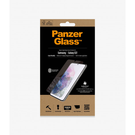 PanzerGlass Samsung, Galaxy S22, Tempered glass, Transparent, Screen Protector