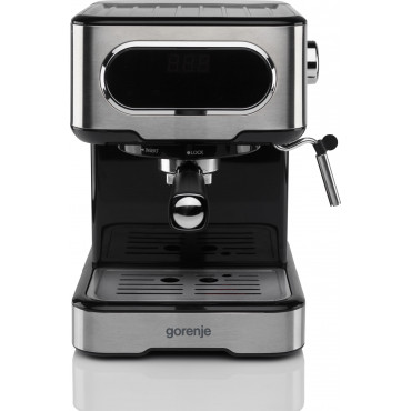 Gorenje Coffee machine ESCM15DBK Pump pressure 15 bar, Built-in milk frother, Manual, 1100 W, Stainless steel