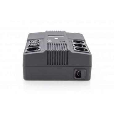 Digitus All-in-One UPS, 600VA/360W, LED 12V/7Ah x1, 4x CEE 7/7,3x IEC C13, USB, RJ45