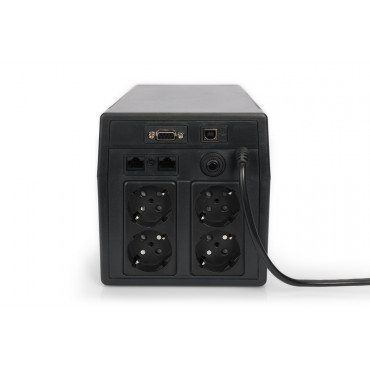 Digitus Line-Interactive UPS DN-170074, 1000VA, 600W, 2x 12V/7Ah battery, 4x CEE 7/7 outlet, 2x RJ45, 1x USB 2.0 type B, 1x RS23