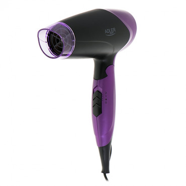 Adler Hair Dryer AD 2260 1600 W, Number of temperature settings 2, Black/Purple