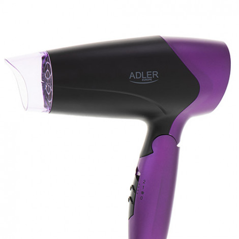 Adler Hair Dryer AD 2260 1600 W, Number of temperature settings 2, Black/Purple