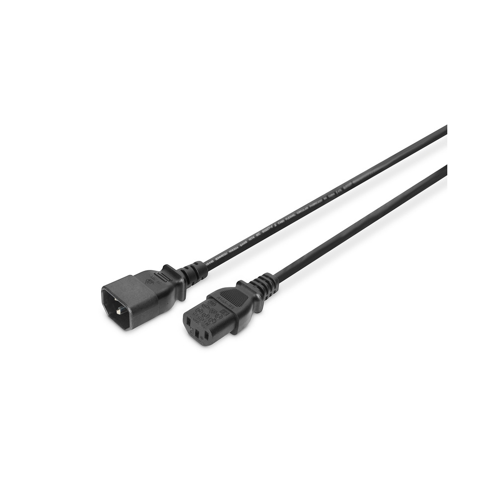 Digitus Power Cord extension cable C13 - C14, AK-440201-018-S 1.8 m, Black