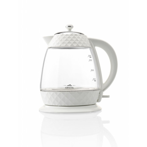 ETA Crystal Kettle ETA315490010 Electric, 2200 W, 1.7 L, Glass, 360 rotational base, Glass/White