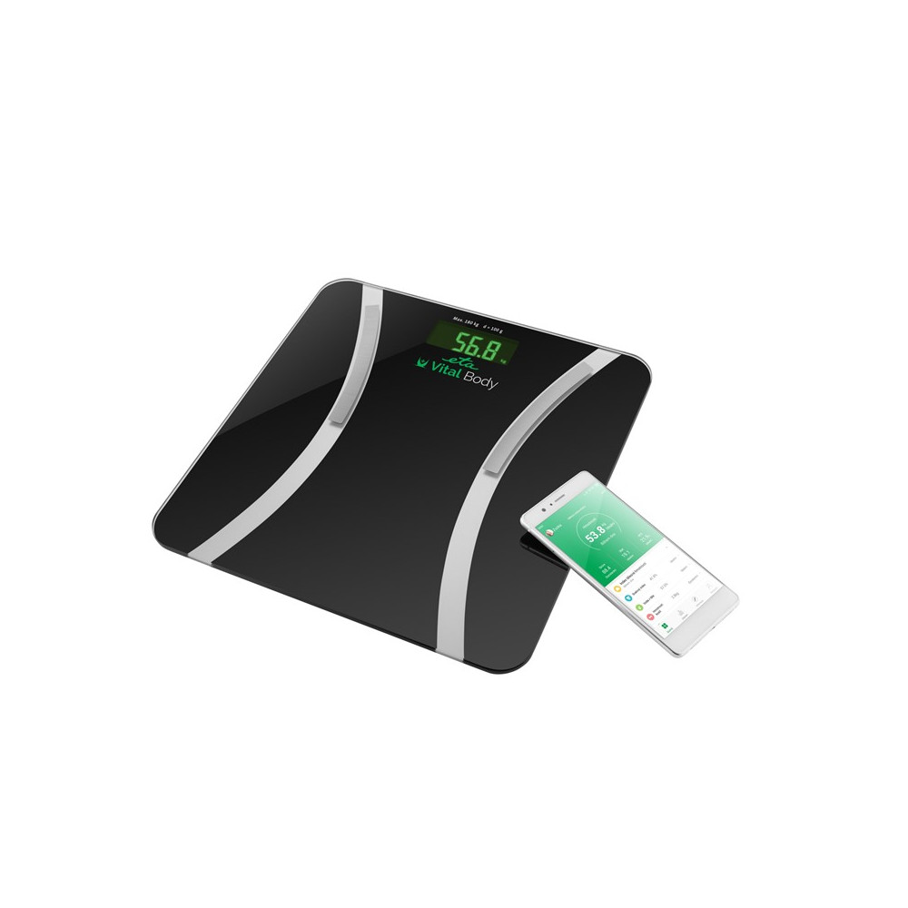 ETA Vital Body Personal scale ETA678090000 Body analyzer, Maximum weight (capacity) 180 kg, Accuracy 100 g, Body Mass Index (BMI