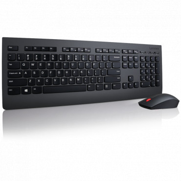 Lenovo Professional Wireless Combo Keyboard & Mouse (US English with Euro symbol) Numeric keypad, Mouse battery: 2AA batteries (