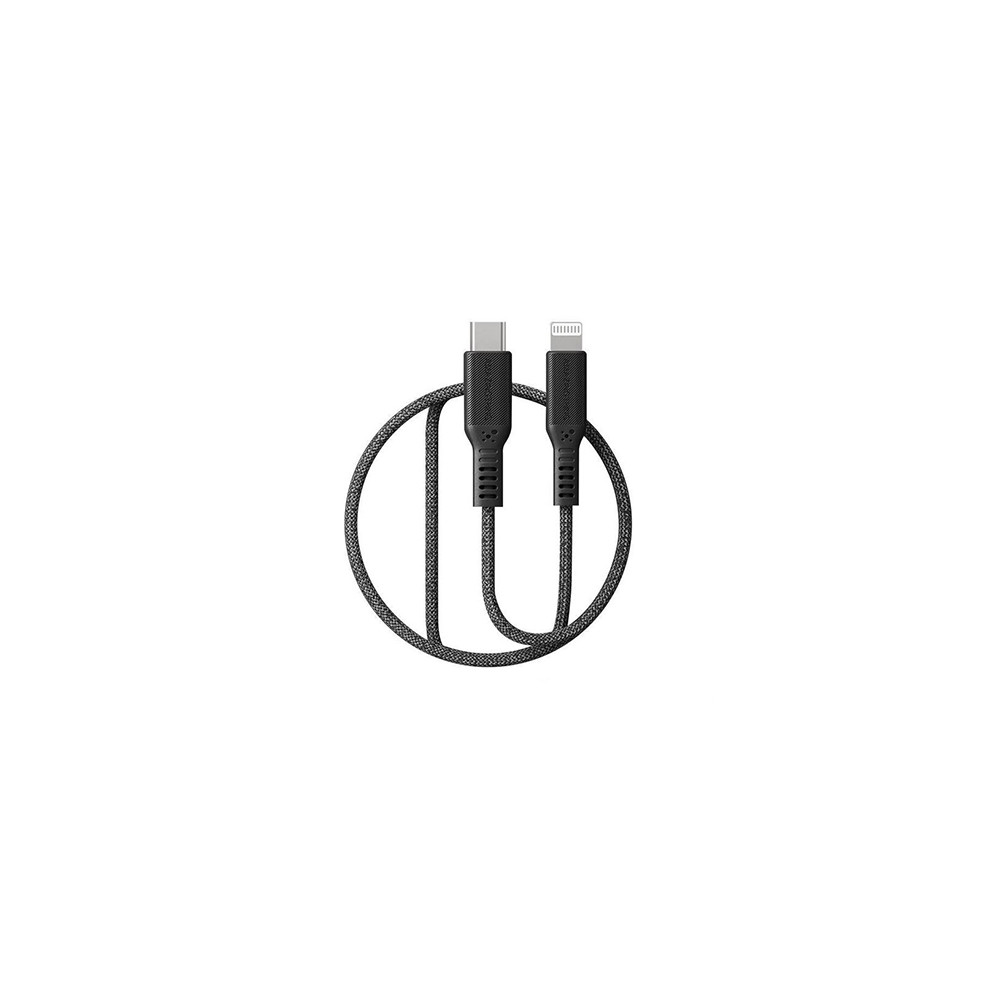 Premium MFI sertifikuotas kabelis Type C - Lightning (juodas, 2.2m)