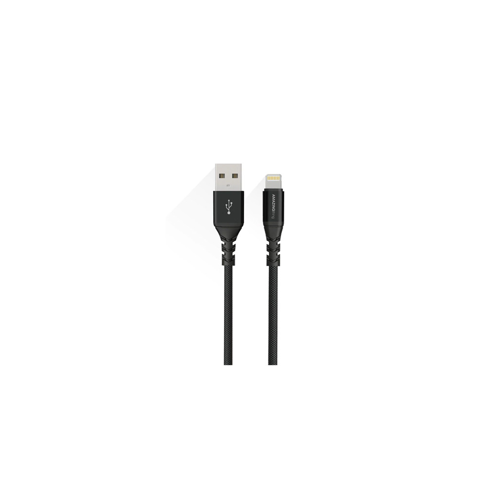 Premium MFI sertifikuotas kabelis USB - Lightning (juodas, 3m)