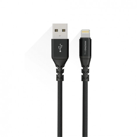 Premium MFI sertifikuotas kabelis USB - Lightning (juodas, 3m)