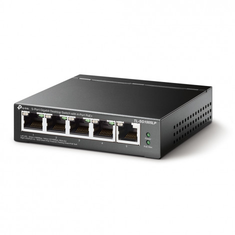 TP-LINK Switch TL-SG1005LP Unmanaged, Desktop, 10/100/1000 Mbit/s, Ethernet LAN (RJ-45) ports 5, PoE+ ports quantity 4, Power su