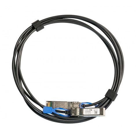 MikroTik 25GBase Direct Attach Cable XS+DA0003 SFP/SFP+/SFP28, Maximum transfer distance 3 m, Supports SFP 1G/SFP+ 10G/25G SFP28