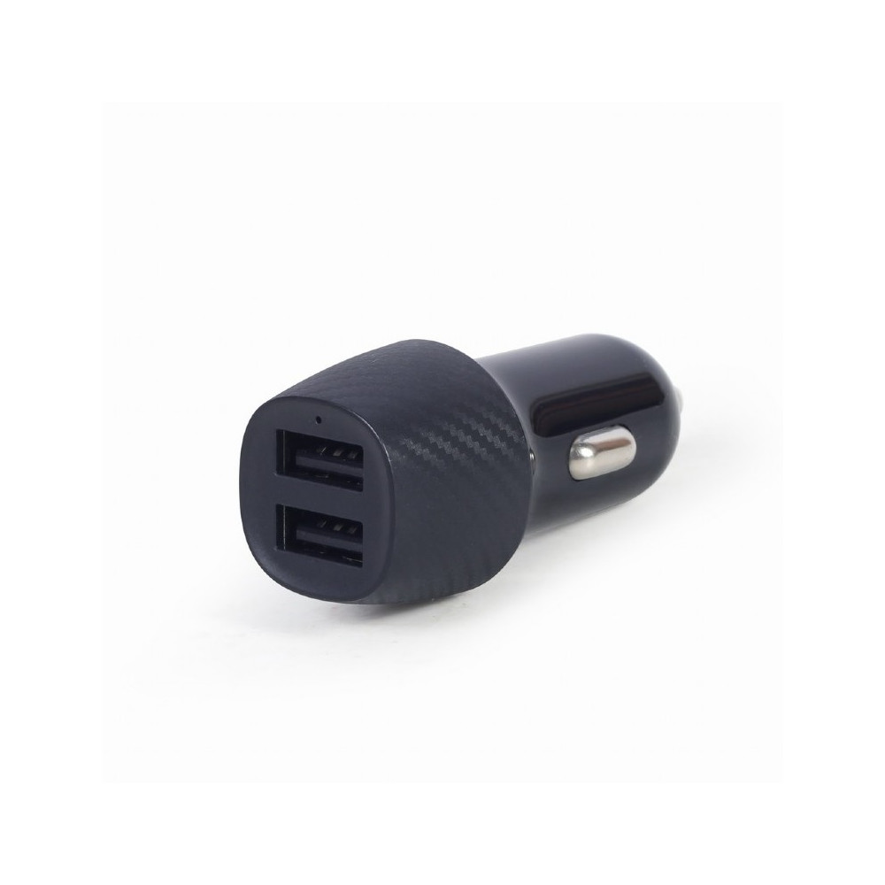 Gembird 2-port USB car charger TA-U2C48A-CAR-01 Black