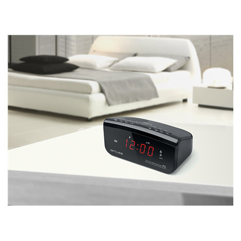 Muse Clock radio PLL M-12CR Black, Alarm function