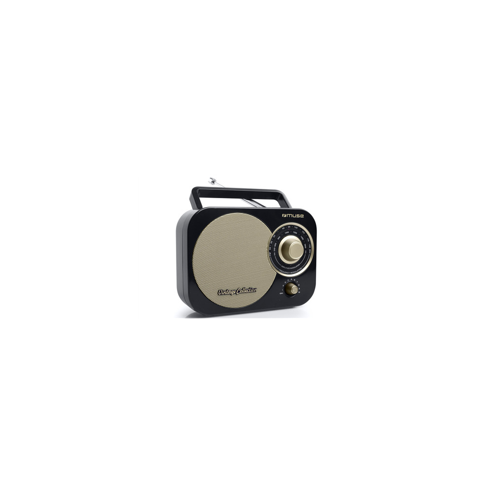 Muse Portable radio M-055RB Black/Gold, AUX in