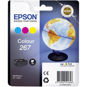 Epson 267 Tri-colour Ink Cartridge Ink, Cyan, Magenta, Yellow