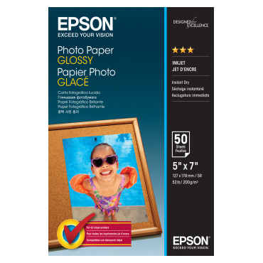 Epson Photo Paper Glossy 50 sheets, 13 x 18 cm, 200 g/m