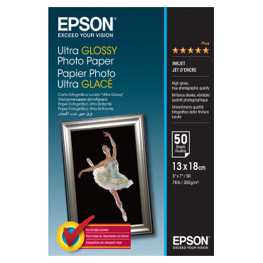 Epson Ultra Glossy Photo Paper 50 sheets, 13 x 18 cm, 300 g/m